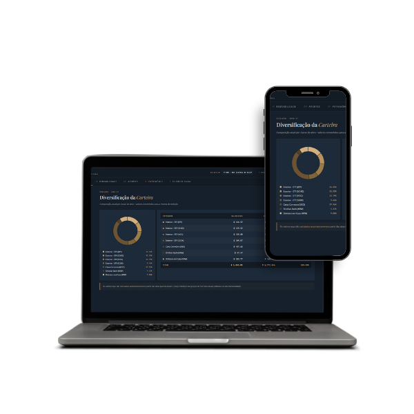 Dashboard DOLARA em laptop e celular